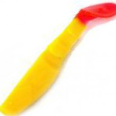 Виброхвост MANNS Flipper желтый с красным хвостом в СПб, Санкт-Петербурге купить
