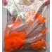 Твистер MANNS Lucky прозрачный с серебреными блестками и оранжевым хвостом в СПб, Санкт-Петербурге купить