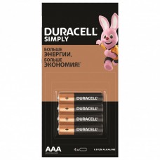 Батарейки алкалиновые Duracell Simply LR03 (ААА) 4 шт 5009140