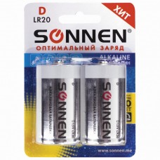Батарейки алкалиновые Sonnen Alkaline LR20 (D) 2 шт 451091 (4) в СПб, Санкт-Петербурге купить
