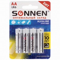 Батарейки алкалиновые Sonnen Alkaline LR6 (АА) 4 шт 451085 (12) в СПб, Санкт-Петербурге купить