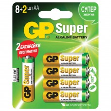Батарейки алкалиновые GP Super LR06 (AA) 10 шт 15A8/2-CR10 (450435) в СПб, Санкт-Петербурге купить