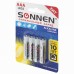 Батарейки алкалиновые Sonnen Alkaline LR03 (AAA) 4 шт 451088 (12) в СПб, Санкт-Петербурге купить