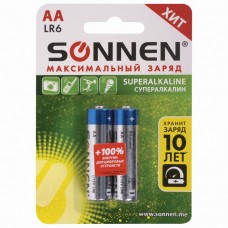 Батарейки алкалиновые Sonnen Super Alkaline LR6 (АА) 2 шт 451093 (12)