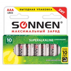 Батарейки алкалиновые Sonnen Super Alkaline LR03 (ААА) 10 шт (454232) (3)