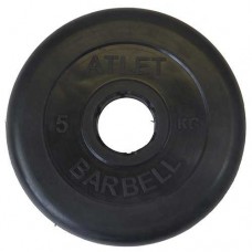 Блин для штанги обрезиненный MB Atlet d-51 5 кг