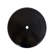 Блин для штанги обрезиненный MB Atlet d-26 20кг