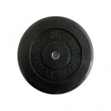 Блин для штанги обрезиненный MB Atlet d-26 25кг