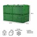 Компостер садовый 600л Piteco с крышкой K2060 зеленый в СПб, Санкт-Петербурге купить