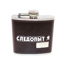 Фляжка нержавеющая в кожаном оплете Следопыт PF-BD-F16 180 мл