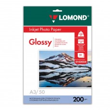 Фотобумага для струйной печати Lomond A3, 200 г/м2, 50 листов, односторонняя глянцевая 0102024