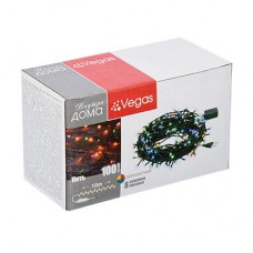Светодиодная гирлянда для дома (мультиколор) Vegas Нить 100 LED, 10 м, 220V 55061