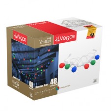 Уличная светодиодная гирлянда (мультиколор) Vegas Лампы 48 LED 2,4 м, 24V 55040