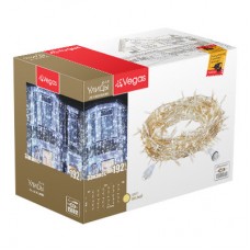 Уличная светодиодная гирлянда (теплый свет) Vegas Занавес 192 LED, 6 нитей, 1х4 м, 24V 55024