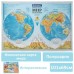 Карта мира  интерактиваня Полушария Brauberg 101х69 см 1:37М в тубусе 112376 (3) в СПб, Санкт-Петербурге купить