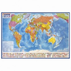 Карта мира политическая интерактивная Brauberg 101х70 см 1:32М 112381 (4)