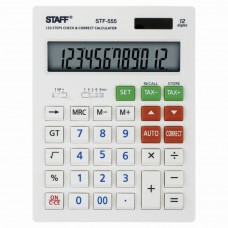 Калькулятор настольный Staff STF-555-White 12 разрядов 250305