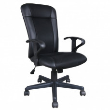 Кресло офисное Brabix Optima MG-370 экокожа/ткань черное 531580 (1) в СПб, Санкт-Петербурге