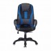 Кресло компьютерное Бюрократ Viking-9/BL+BLUE экокожа/ткань, черно-синее в СПб, Санкт-Петербурге купить