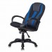 Кресло компьютерное Бюрократ Viking-9/BL+BLUE экокожа/ткань, черно-синее в СПб, Санкт-Петербурге купить