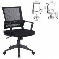 Кресло офисное Brabix Balance MG-320 сетка/ткань черное 531831 (1) в СПб, Санкт-Петербурге