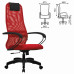 Кресло офисное Metta SU-B-8 ткань/сетка красное (1) в СПб, Санкт-Петербурге купить