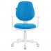 Кресло детское BRABIX Fancy MG-201W, пластик белый, голубое, MG-201W/532411 (1) в СПб, Санкт-Петербурге купить
