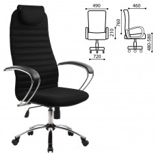 Кресло офисное Metta BK-10CH ткань/сетка, черное