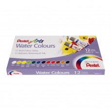 Краски акварельные художественные Pentel Water Colours 12 цветов по 5 мл WFRS-12