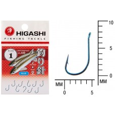 Крючок Higashi Umitanago ringed №1 Blue (10 шт)