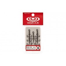 Крючок двойник Vanfook DW-31 №8 Stealth Black (8 шт)