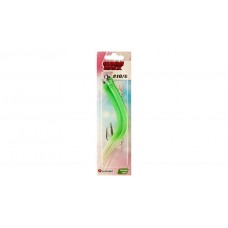 Крючок с кембриком Higashi Gummi Makk №10/0 цвет 04 Green (3 шт)