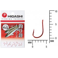 Крючок Higashi Umitanago ringed №0,5 Red (10 шт)