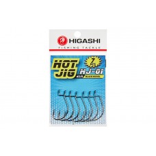 Крючок офсетный Higashi Hot Jig HJ-01 №2/0 Black Nickel (7 шт)