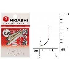 Крючок Higashi Akitakitsune ringed №0,5 White UV (10 шт)