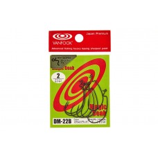 Крючок офсетный Vanfook DM-22 №1/0 Stealth Black (7 шт)