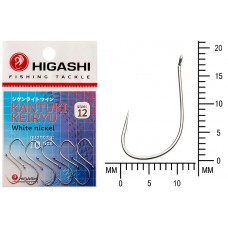 Крючок Higashi Kantuki Keiryu №12 White Nickel (10 шт)