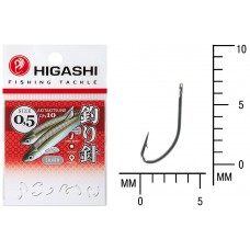 Крючок Higashi Akitakitsune ringed №0,5 Silver (10 шт)