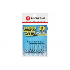 Крючок офсетный Higashi Hot Jig HJ-01 №1/0 Black Nickel (8 шт)