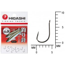 Крючок Higashi Umitanago ringed №0,8 Black (10 шт)
