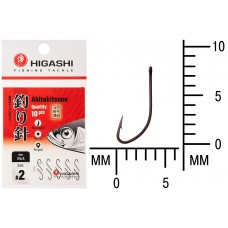 Крючок Higashi Akitakitsune ringed №2 Black (10 шт)