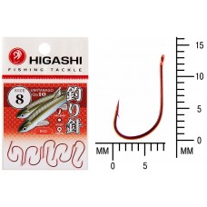 Крючок Higashi Umitanago ringed №8 Red (10 шт)