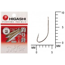 Крючок Higashi Akitakitsune ringed №2 Silver (10 шт)