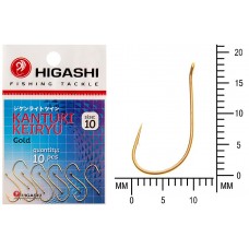 Крючок Higashi Kantuki Keiryu №10 Gold (10 шт)