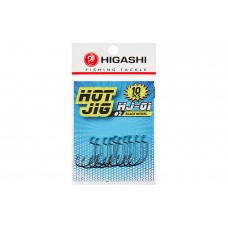 Крючок офсетный Higashi Hot Jig HJ-01 №2 Black Nickel (10 шт)