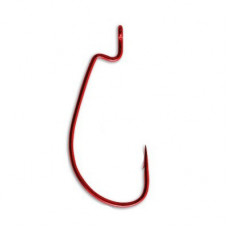 Крючок офсетный Vanfook Worm-55R №4/0 Red (5 шт)