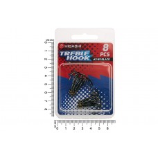 Крючок тройник Higashi TH-1 №2 NS Black (8 шт)