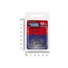 Крючок тройник Higashi TH-1 №10 NS Black (10 шт)