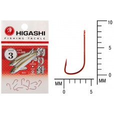 Крючок Higashi Sode ringed №3 Red (10 шт)