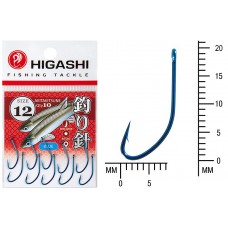 Крючок Higashi Akitakitsune ringed №12 Blue (10 шт)